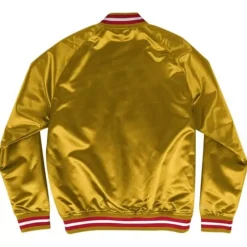 Men Mitchell & Ness Jackets & Outerwear-Lightweight Satin Jacket San Francisco 49Ers