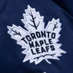 Men Mitchell & Ness Jackets & Outerwear-Lightweight Satin Jacket Toronto Maple Leafs