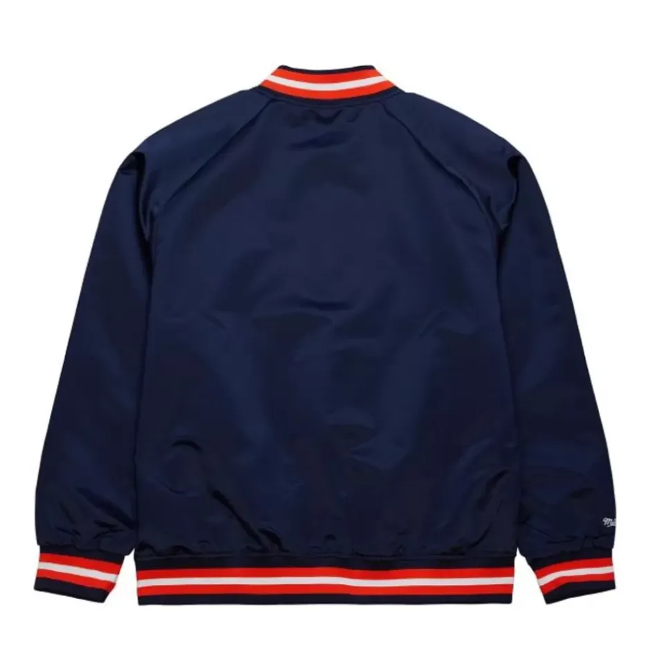 Men Mitchell & Ness Jackets & Outerwear-Lightweight Satin Jacket Houston Astros
