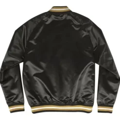 Men Mitchell & Ness Jackets & Outerwear-Lightweight Satin Jacket New Orleans Saints