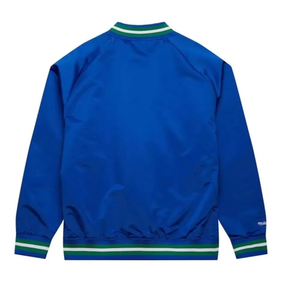 Men Mitchell & Ness Jackets & Outerwear-Lightweight Satin Jacket Seattle Seahawks
