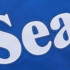 Men Mitchell & Ness Jackets & Outerwear-Lightweight Satin Jacket Seattle Seahawks