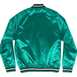 Men Mitchell & Ness Jackets & Outerwear-Lightweight Satin Jacket Boston Celtics