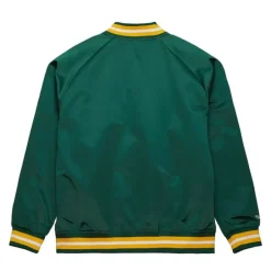 Men Mitchell & Ness Jackets & Outerwear-Lightweight Satin Jacket Seattle Supersonics