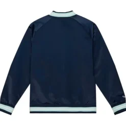 Men Mitchell & Ness Jackets & Outerwear-Lightweight Satin Jacket Seattle Kraken