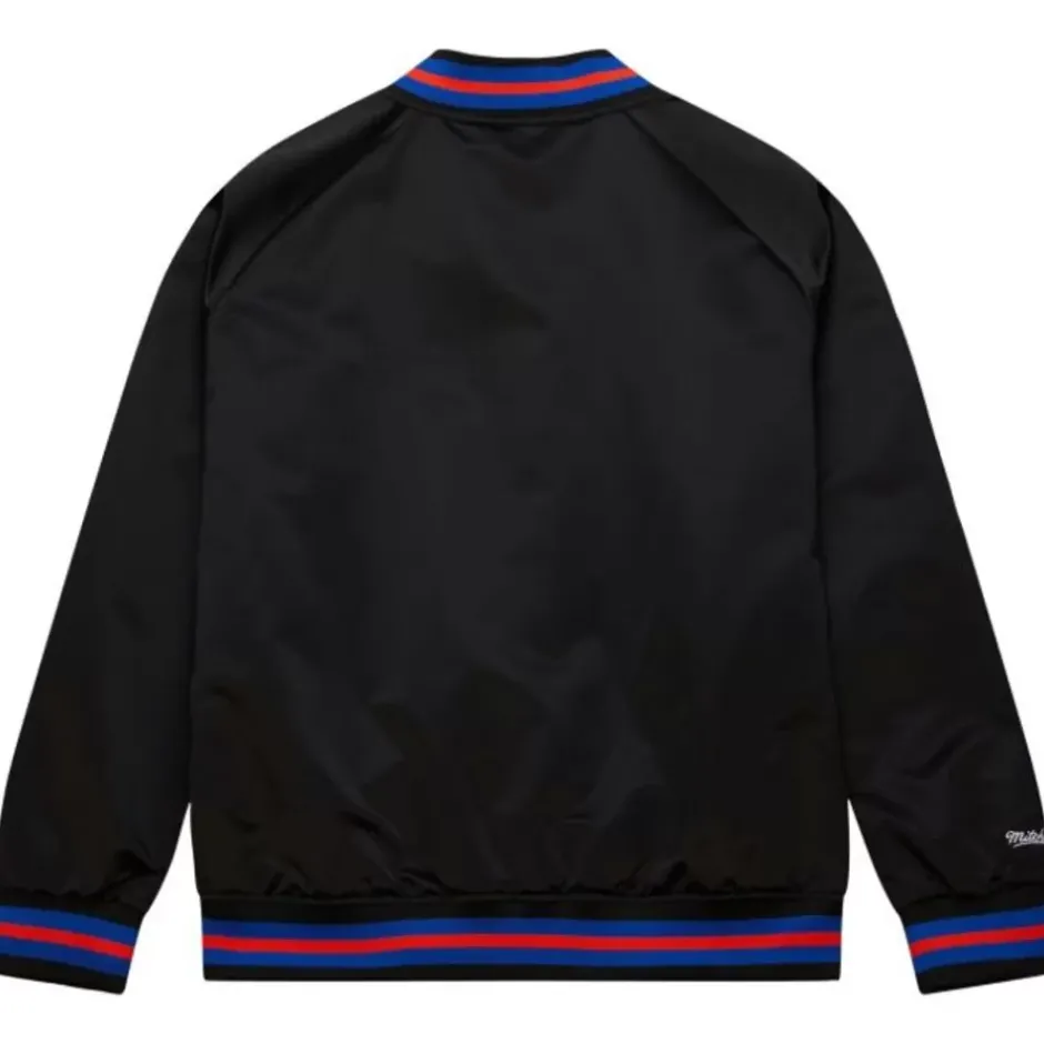 Men Mitchell & Ness Jackets & Outerwear-Lightweight Satin Jacket New York Knicks