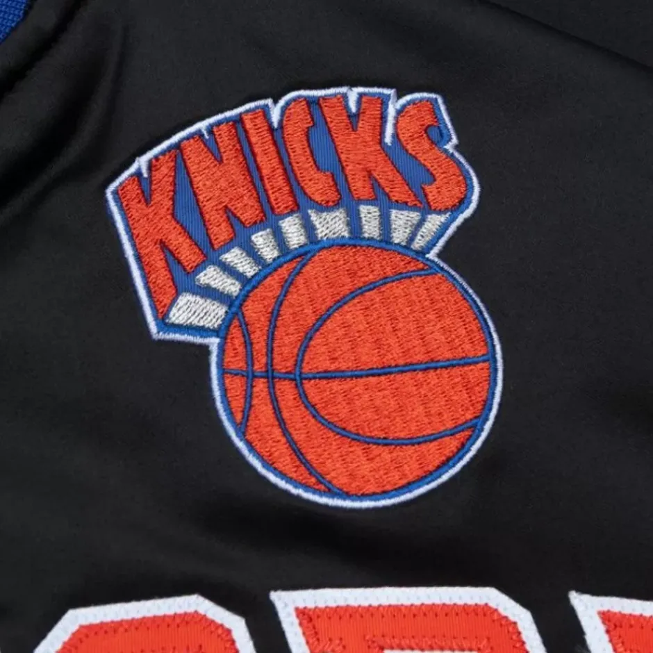 Men Mitchell & Ness Jackets & Outerwear-Lightweight Satin Jacket New York Knicks