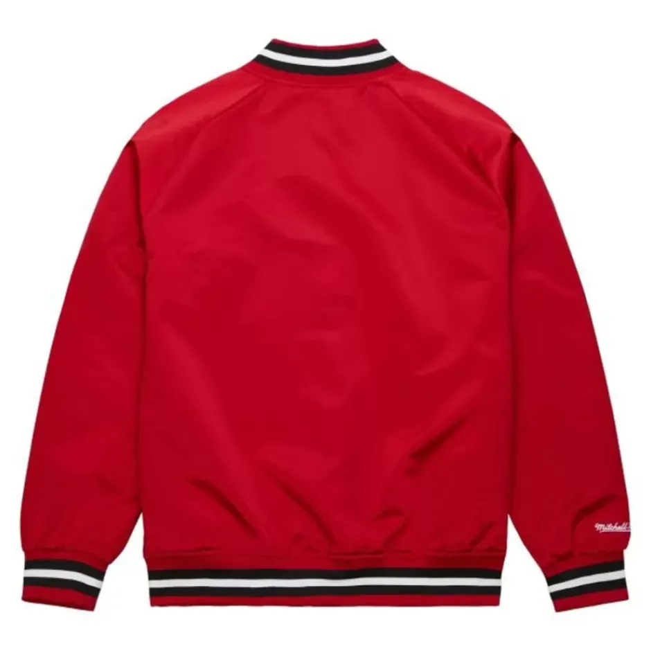 Men Mitchell & Ness Jackets & Outerwear-Lightweight Satin Jacket Chicago Bulls