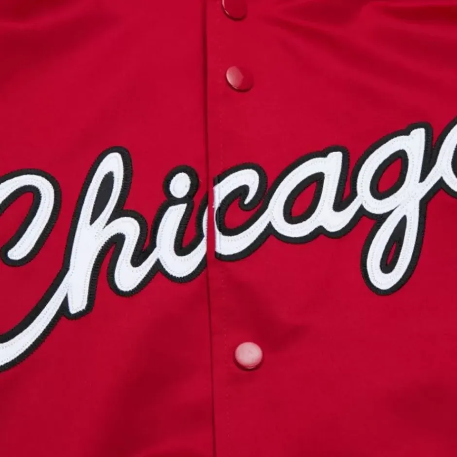 Men Mitchell & Ness Jackets & Outerwear-Lightweight Satin Jacket Chicago Bulls