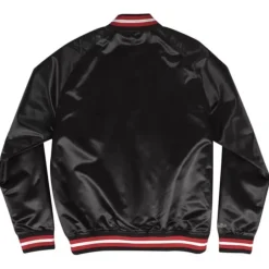 Men Mitchell & Ness Jackets & Outerwear-Lightweight Satin Jacket Miami Heat