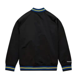 Men Mitchell & Ness Jackets & Outerwear-Lightweight Satin Jacket Golden State Warriors
