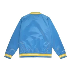 Men Mitchell & Ness Jackets & Outerwear-Lightweight Satin Jacket Southern University And A&M College