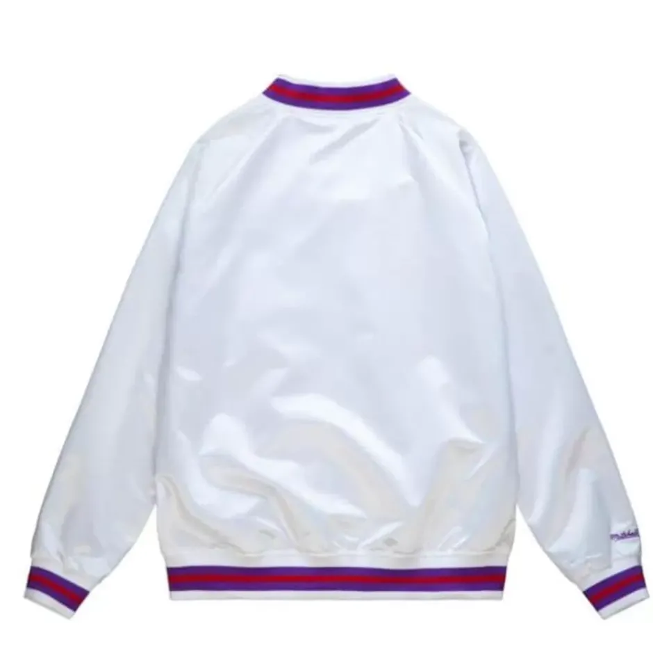 Men Mitchell & Ness Jackets & Outerwear-Lightweight Satin Jacket Toronto Raptors