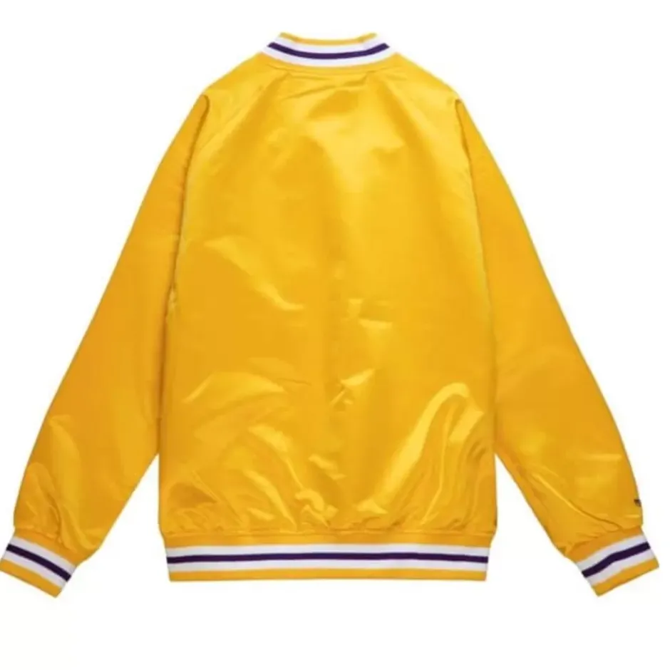 Men Mitchell & Ness Jackets & Outerwear-Lightweight Satin Jacket Los Angeles Lakers
