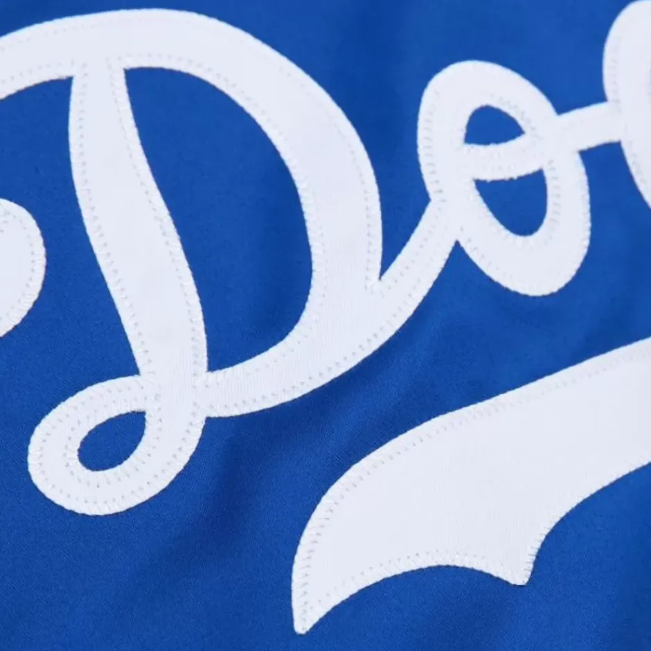 Men Mitchell & Ness Jackets & Outerwear-Lightweight Satin Jacket Los Angeles Dodgers