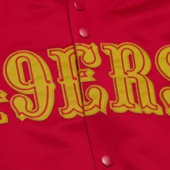 Men Mitchell & Ness Jackets & Outerwear-Lightweight Satin Jacket San Francisco 49Ers