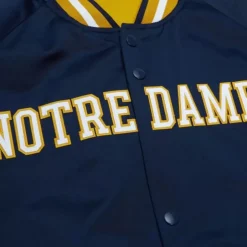 Men Mitchell & Ness Jackets & Outerwear-Lightweight Satin Jacket Current Logo University Of Notre Dame
