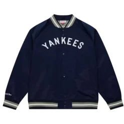 Men Mitchell & Ness Jackets & Outerwear-Lightweight Satin Jacket New York Yankees
