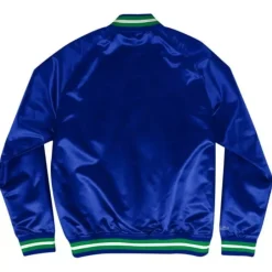 Men Mitchell & Ness Jackets & Outerwear-Lightweight Satin Jacket Seattle Seahawks