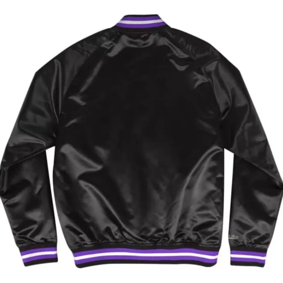 Men Mitchell & Ness Jackets & Outerwear-Lightweight Satin Jacket Toronto Raptors