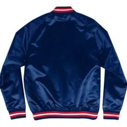 Men Mitchell & Ness Jackets & Outerwear-Lightweight Satin Jacket New England Patriots