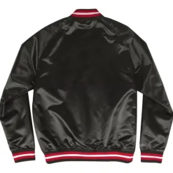 Men Mitchell & Ness Jackets & Outerwear-Lightweight Satin Jacket Chicago Bulls