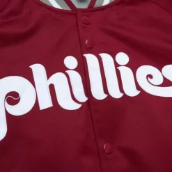 Men Mitchell & Ness Jackets & Outerwear-Lightweight Satin Jacket Philadelphia Phillies