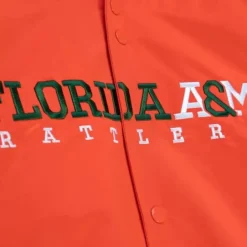 Men Mitchell & Ness Jackets & Outerwear-Lightweight Satin Jacket Florida A&M University