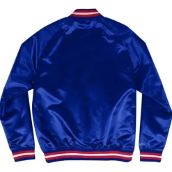 Men Mitchell & Ness Jackets & Outerwear-Lightweight Satin Jacket New York Giants