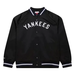 Men Mitchell & Ness Jackets & Outerwear-Lightweight Satin Jacket New York Yankees