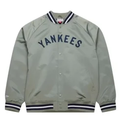 Men Mitchell & Ness Jackets & Outerwear-Lightweight Satin Jacket New York Yankees