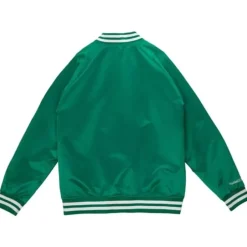 Men Mitchell & Ness Jackets & Outerwear-Lightweight Satin Jacket New York Jets