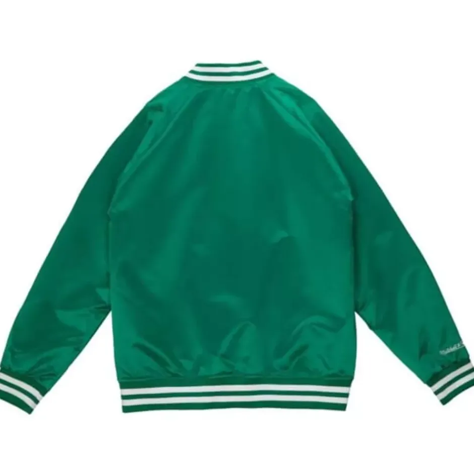 Men Mitchell & Ness Jackets & Outerwear-Lightweight Satin Jacket New York Jets