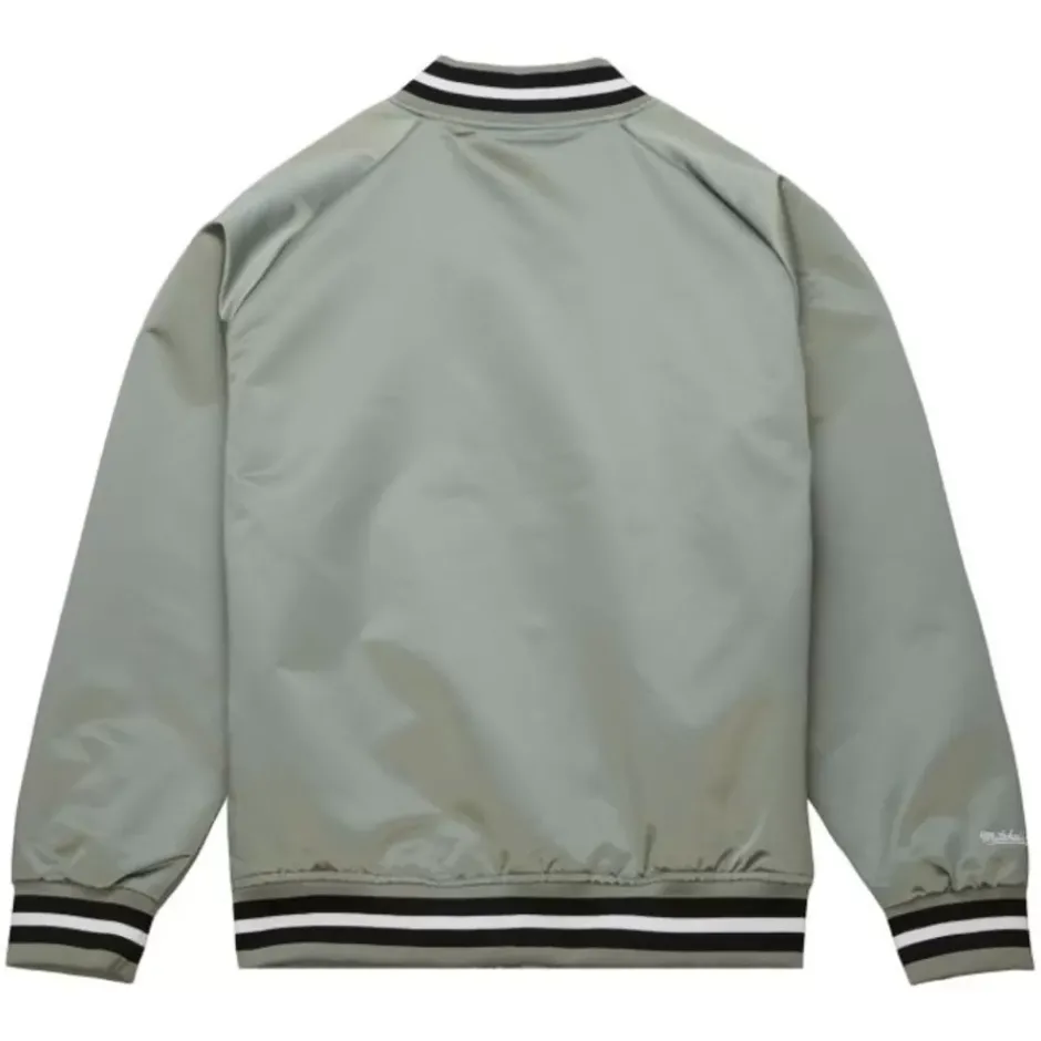 Men Mitchell & Ness Jackets & Outerwear-Lightweight Satin Jacket Current Logo Los Angeles Kings