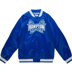 Men Mitchell & Ness Jackets & Outerwear-Lightweight Satin Jacket Hampton University