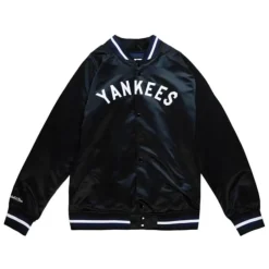 Men Mitchell & Ness Jackets & Outerwear-Lightweight Satin Jacket New York Yankees
