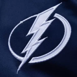 Men Mitchell & Ness Jackets & Outerwear-Lightweight Satin Jacket Tampa Bay Lightning