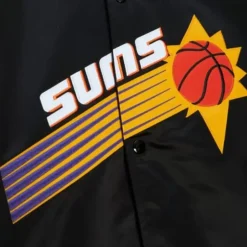 Men Mitchell & Ness Jackets & Outerwear-Lightweight Satin Jacket Phoenix Suns