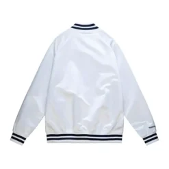 Men Mitchell & Ness Jackets & Outerwear-Lightweight Satin Jacket Chicago Cubs