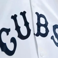 Men Mitchell & Ness Jackets & Outerwear-Lightweight Satin Jacket Chicago Cubs