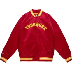 Men Mitchell & Ness Jackets & Outerwear-Lightweight Satin Jacket Tuskegee University