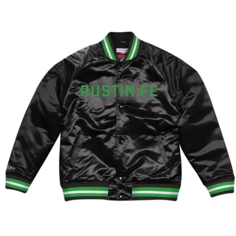 Men Mitchell & Ness Jackets & Outerwear-Lighweight Satin Jacket Austin Fc