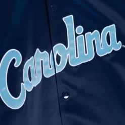 Men Mitchell & Ness Jackets & Outerwear-Lighweight Satin Jacket University Of North Carolina
