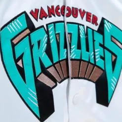 Men Mitchell & Ness Jackets & Outerwear-Lighweight Satin Jacket Vancouver Grizzlies