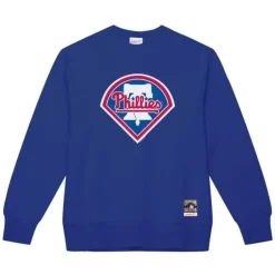 Men Mitchell & Ness Hoodies & Sweatshirts-Logo Crew Philadelphia Phillies