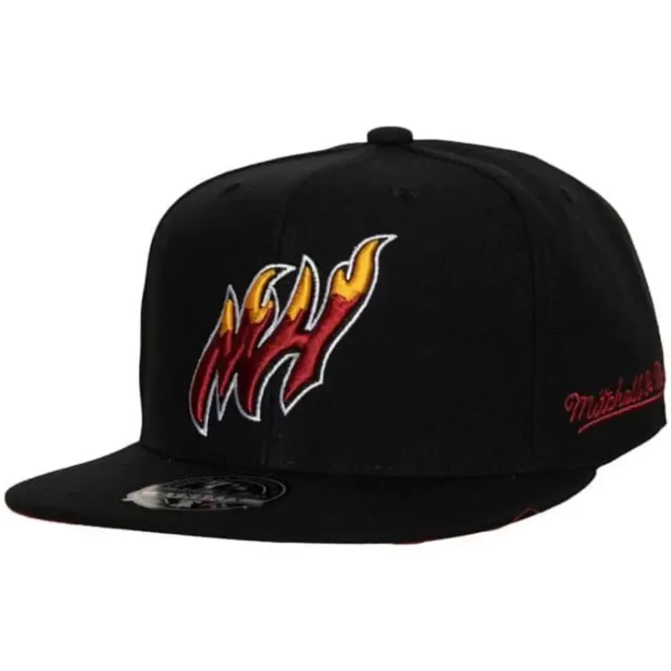 Mitchell & Ness Fitted-Logo History Fitted Hwc Miami Heat