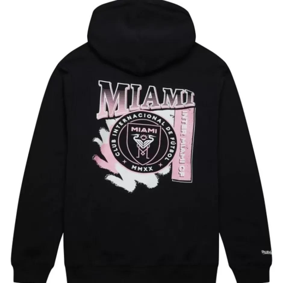Men Mitchell & Ness Hoodies & Sweatshirts-Logo Paint Brush Hoodie Inter Miami Cf