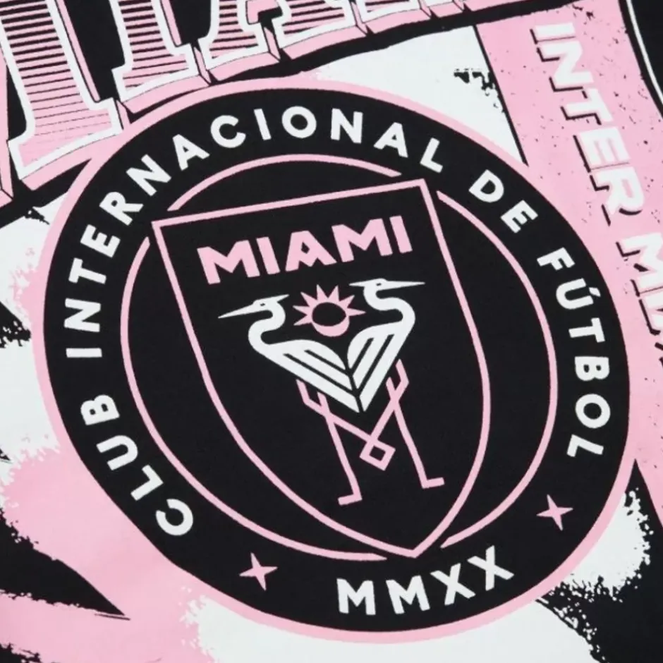 Men Mitchell & Ness Hoodies & Sweatshirts-Logo Paint Brush Hoodie Inter Miami Cf