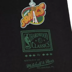 Men Mitchell & Ness T-Shirts & Tops-Logo Remix Tee Seattle Supersonics