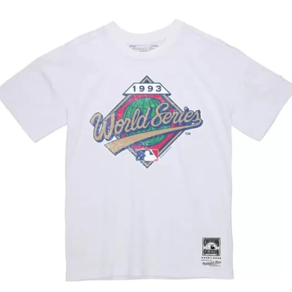 Men Mitchell & Ness T-Shirts & Tops-Logo Tee World Series 1993
